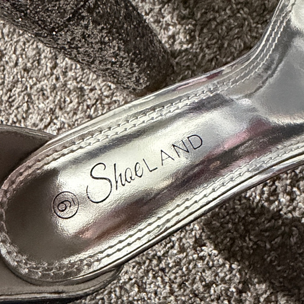 Sheeland Silver GlitterMetallic  Heels size 9 - Picture 8 of 11